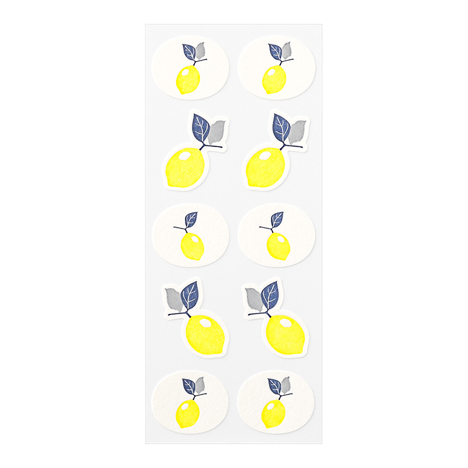 Midori Letterpress Lemon Stickers