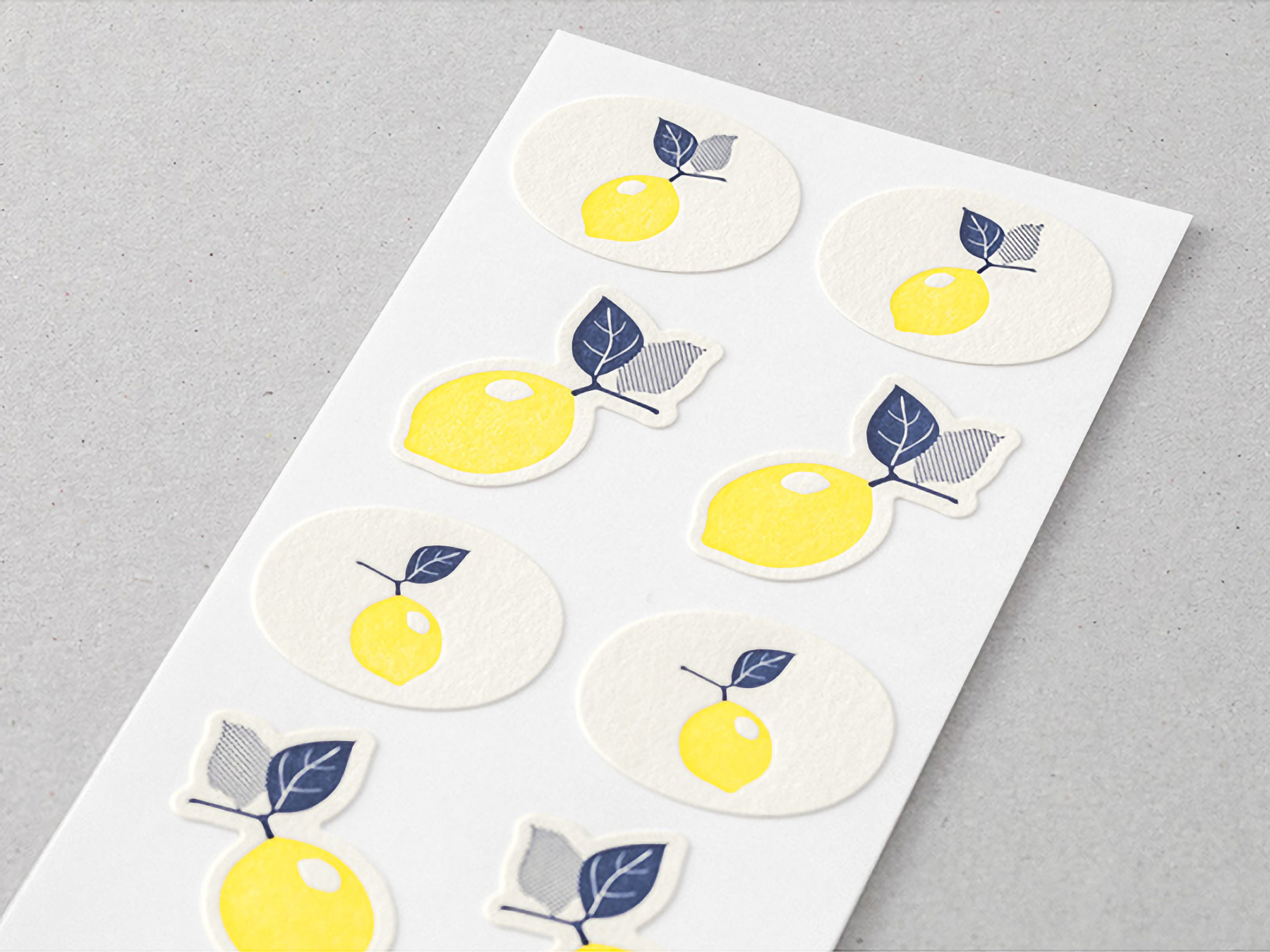 Midori Letterpress Lemon Stickers