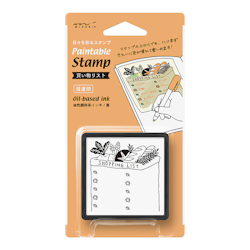 Midori Paintable Stamp Pre-inked Shopping List