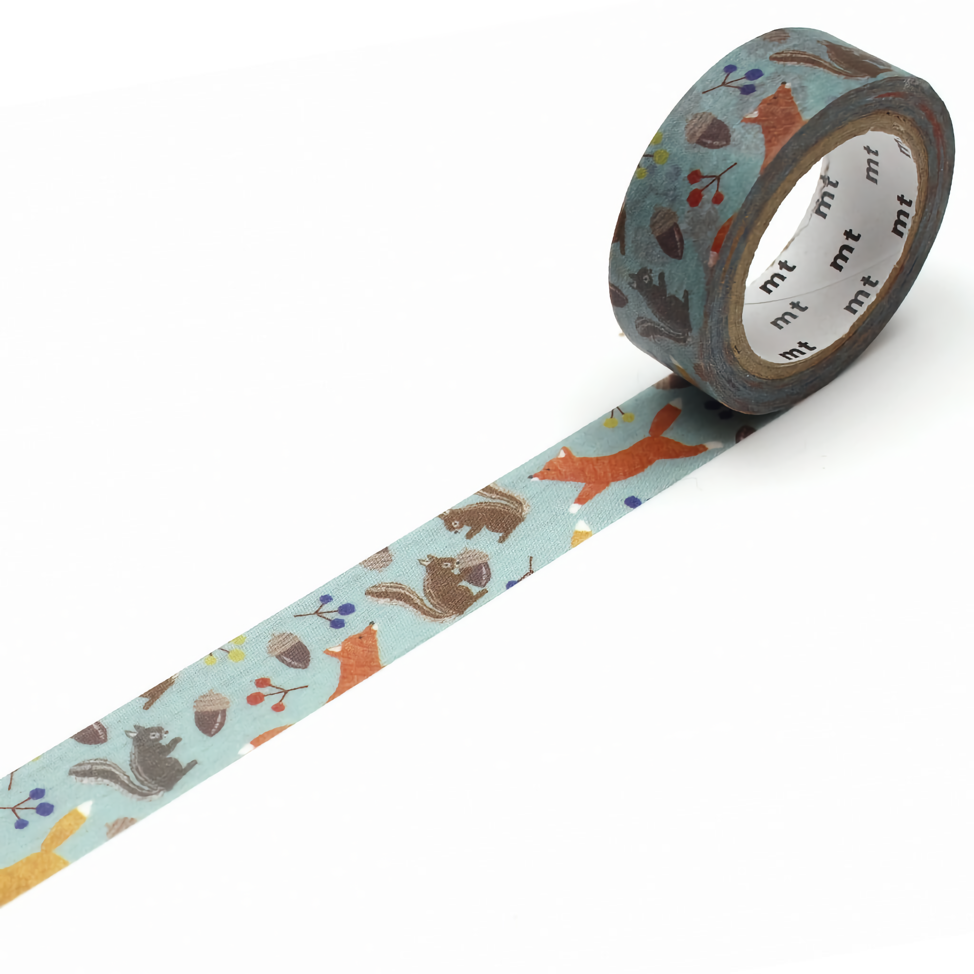 mt Ex Washi Tape Embroidery Fox and Squirrel 15 mm