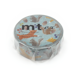 mt Ex Washi Tape Embroidery Fox and Squirrel 15 mm
