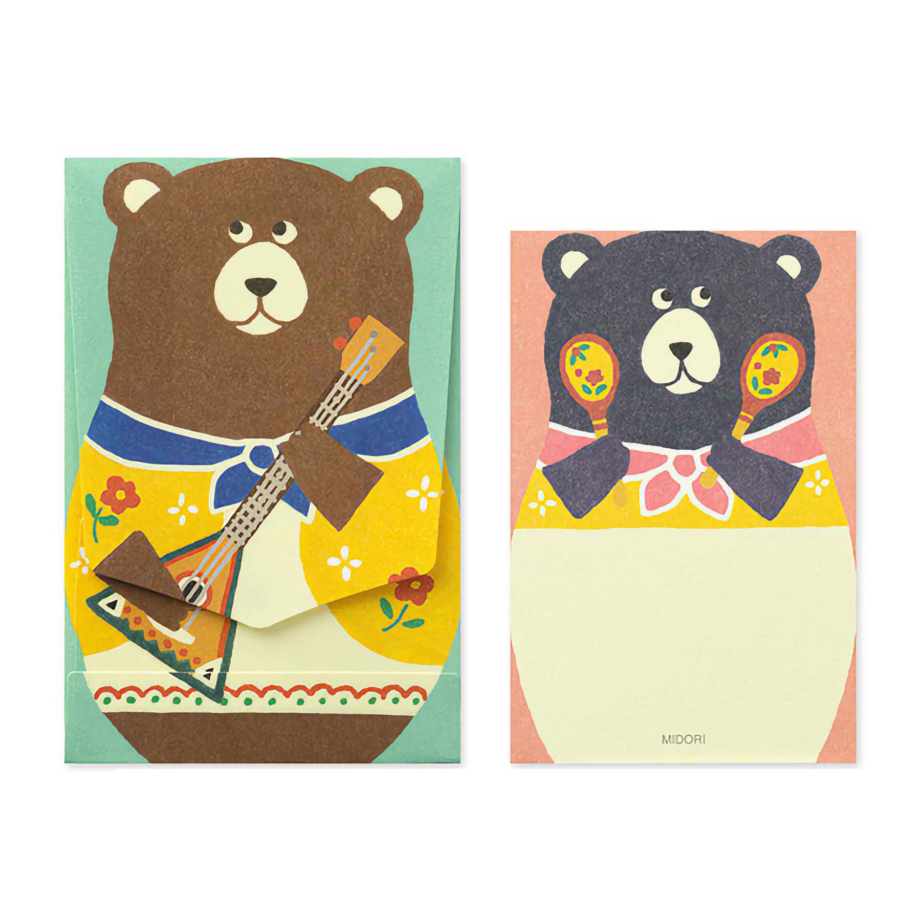 Midori Matryoshka Bear Mini Letter Set