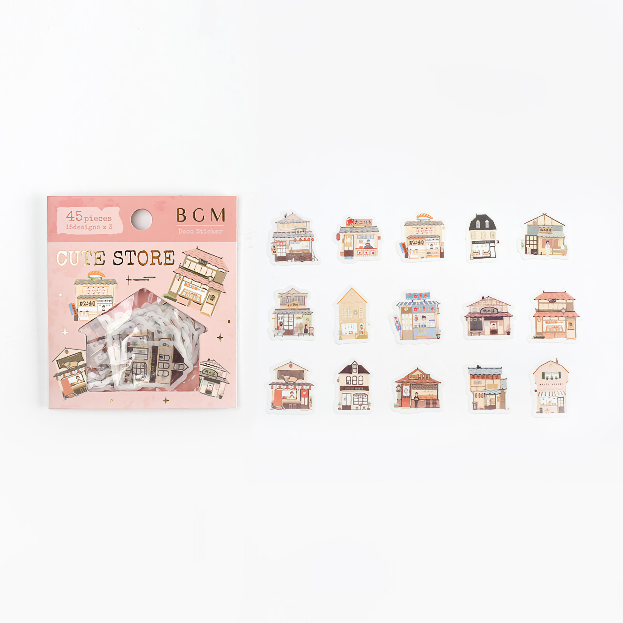BGM Flake Stickers Cute Store