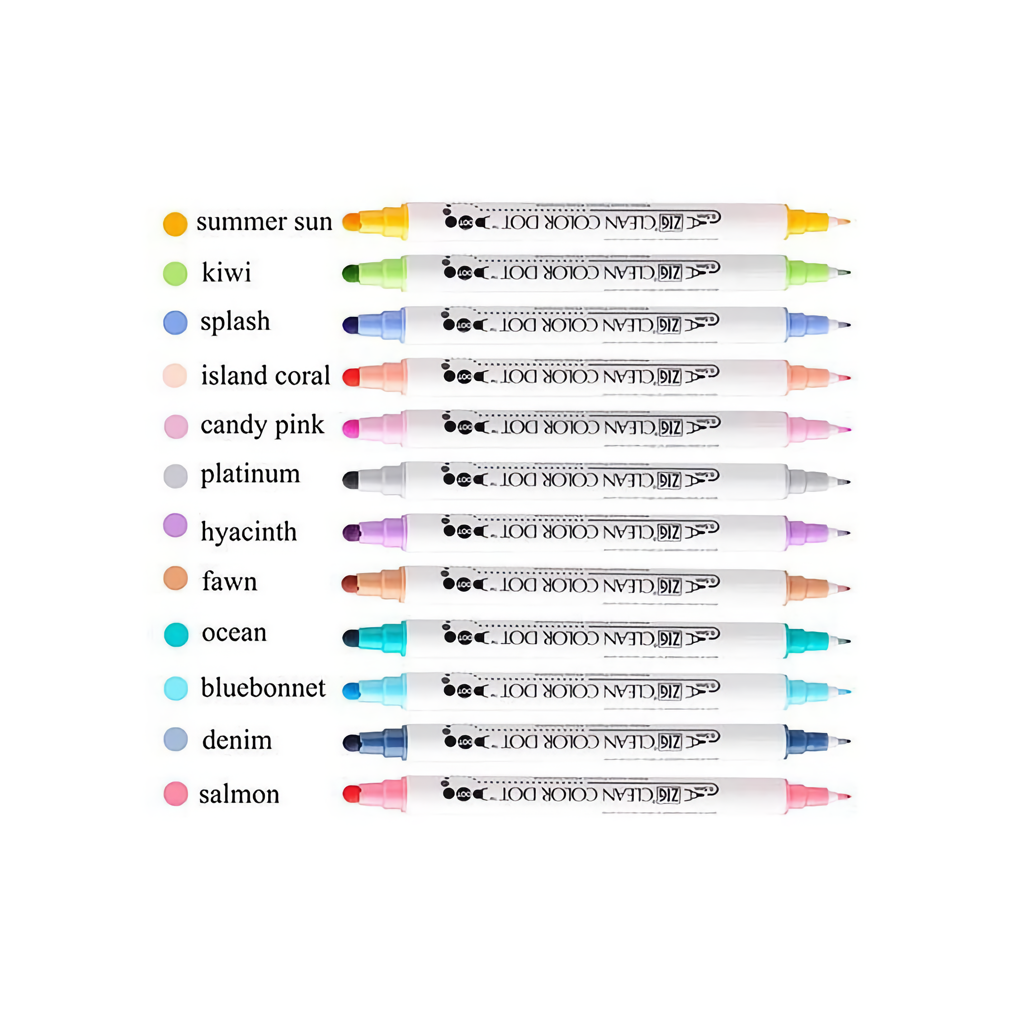 Kuretake ZIG Clean Color Dot 12-pack