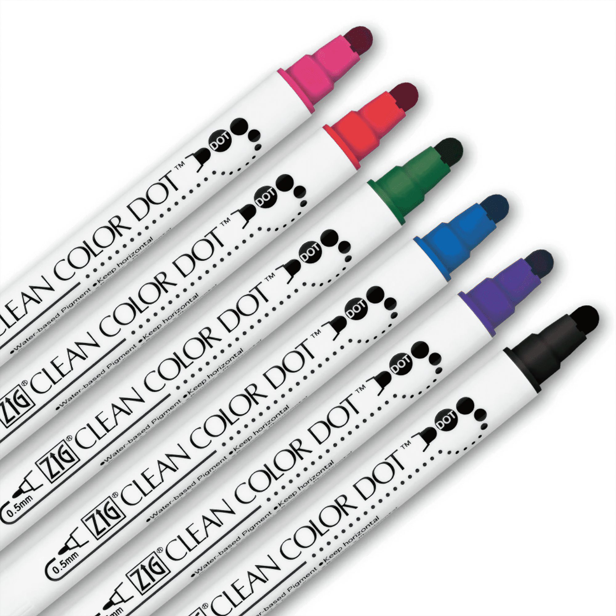 Kuretake ZIG Clean Color Dot 6-pack