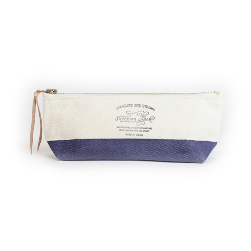 The Superior Labor Cotton Canvas Pouch Shallow Navy