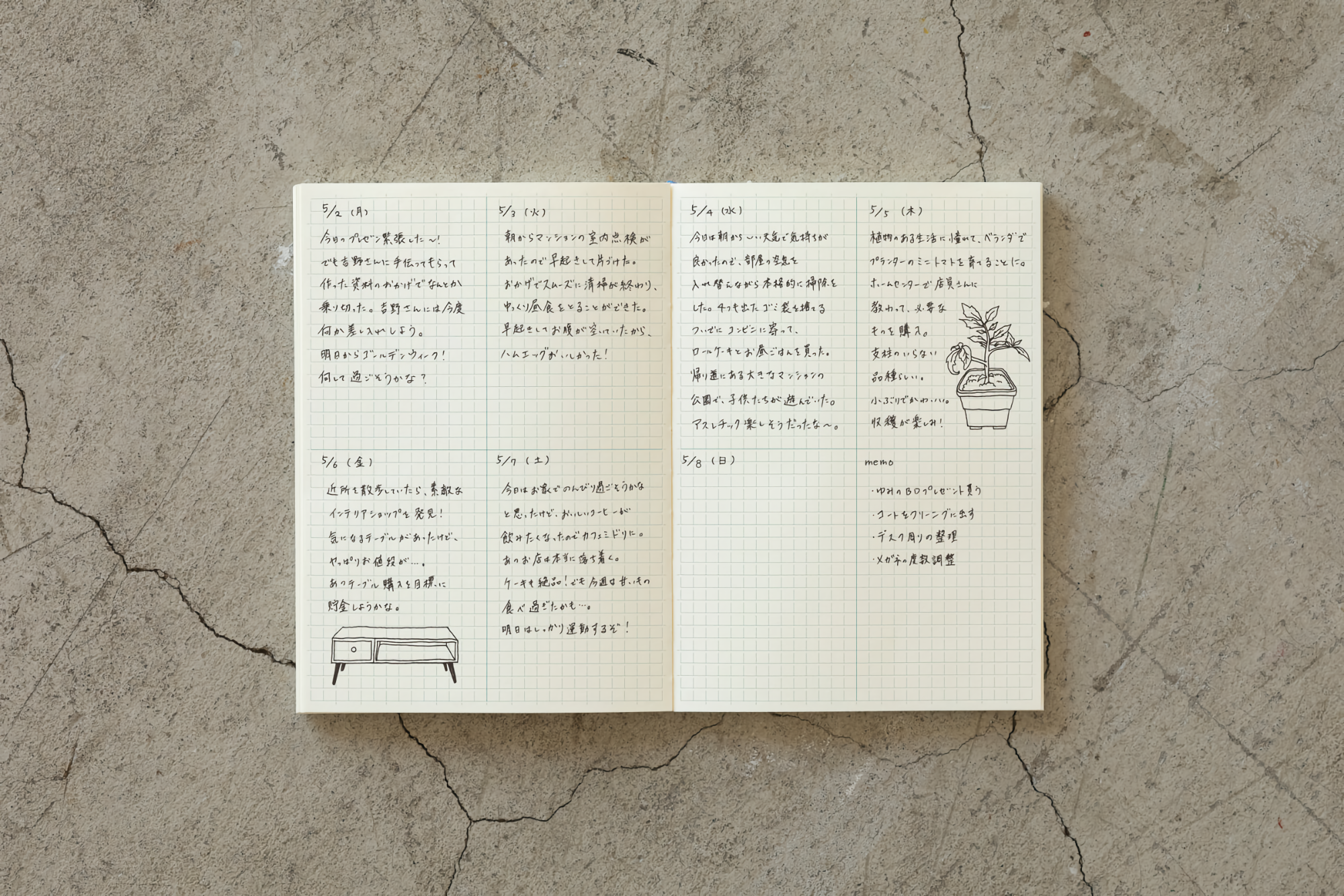 Midori MD Notebook [A5] Grid Block