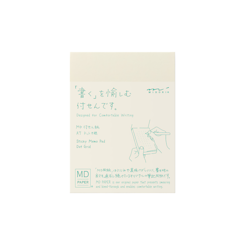 Midori MD Sticky Memo Pad [A7] Dot Grid