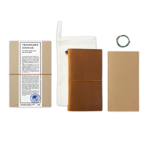 Traveler’s Company Traveler's notebook – Camel, Regular size (Starter Kit)