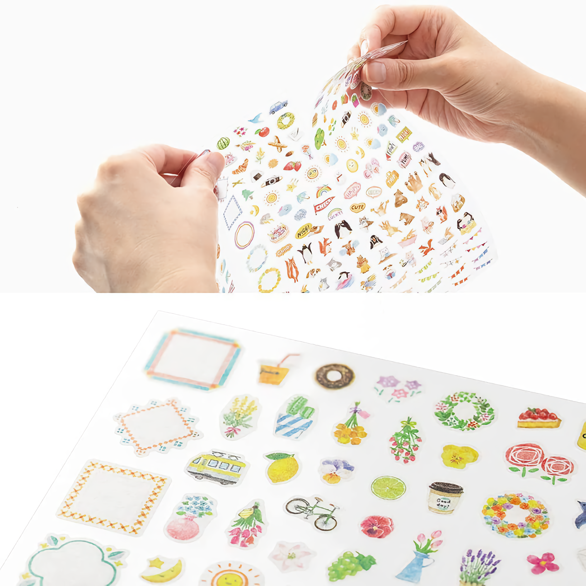 Midori Diary with Stickers Gray