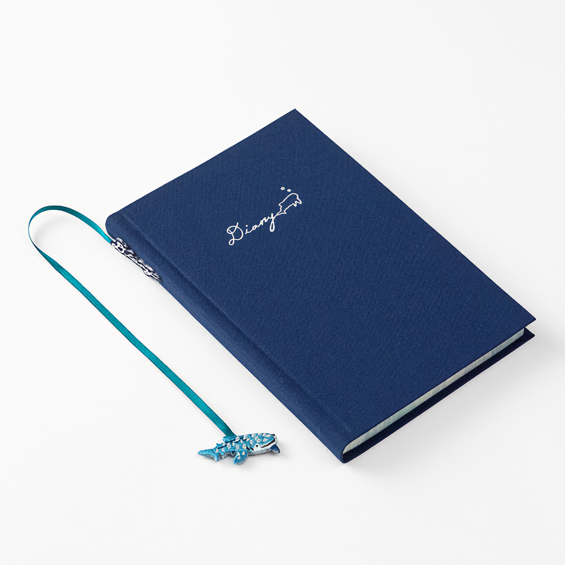 Midori Diary with Embroidery Bookmark Shark