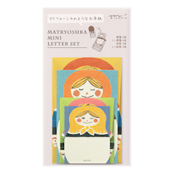 Midori Matryoshka Doll Mini Letter Set