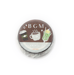 BGM Washi Tape Special Foil Crayon Land Coffee Shop 15 mm