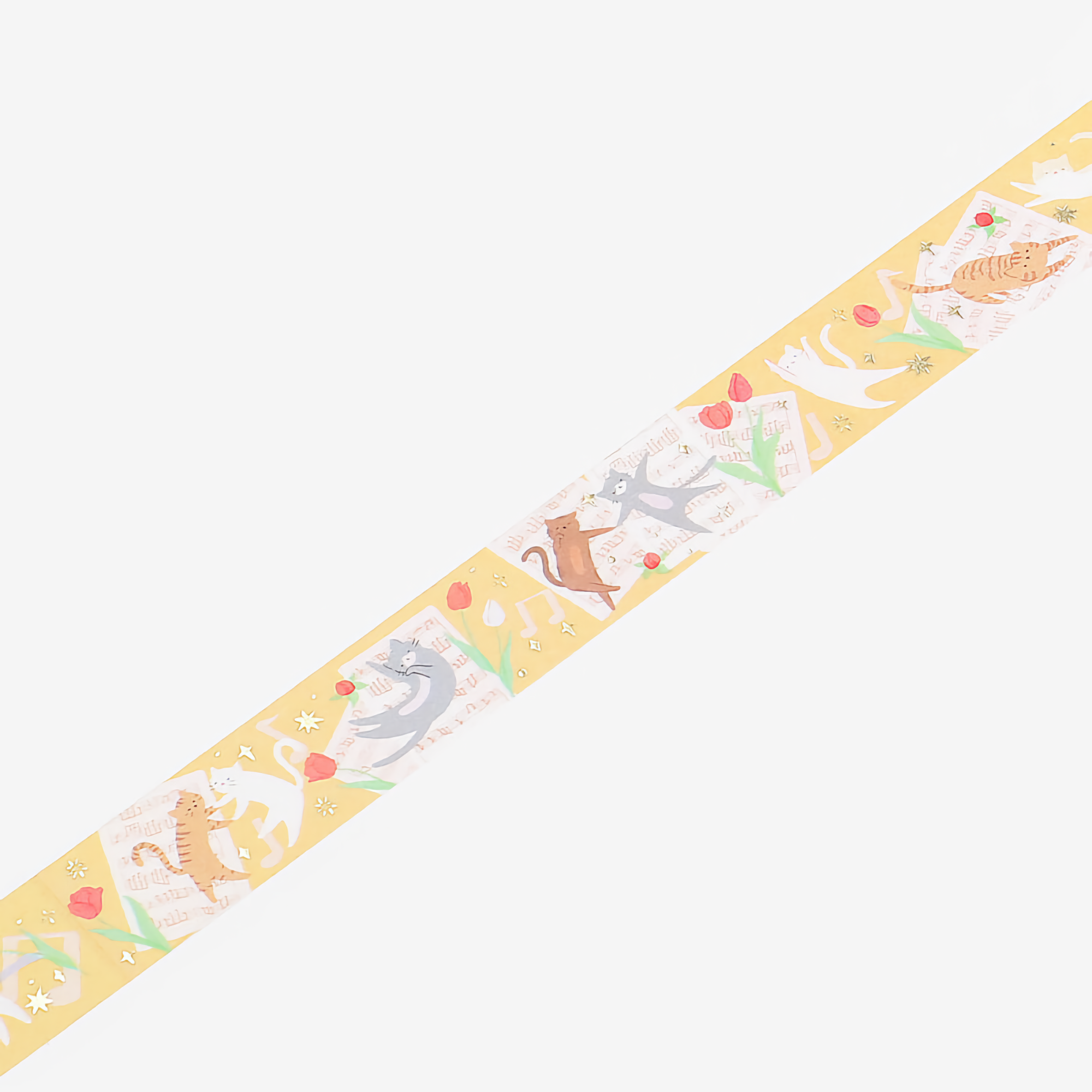 BGM Washi Tape Special Foil Cat Song 20 mm