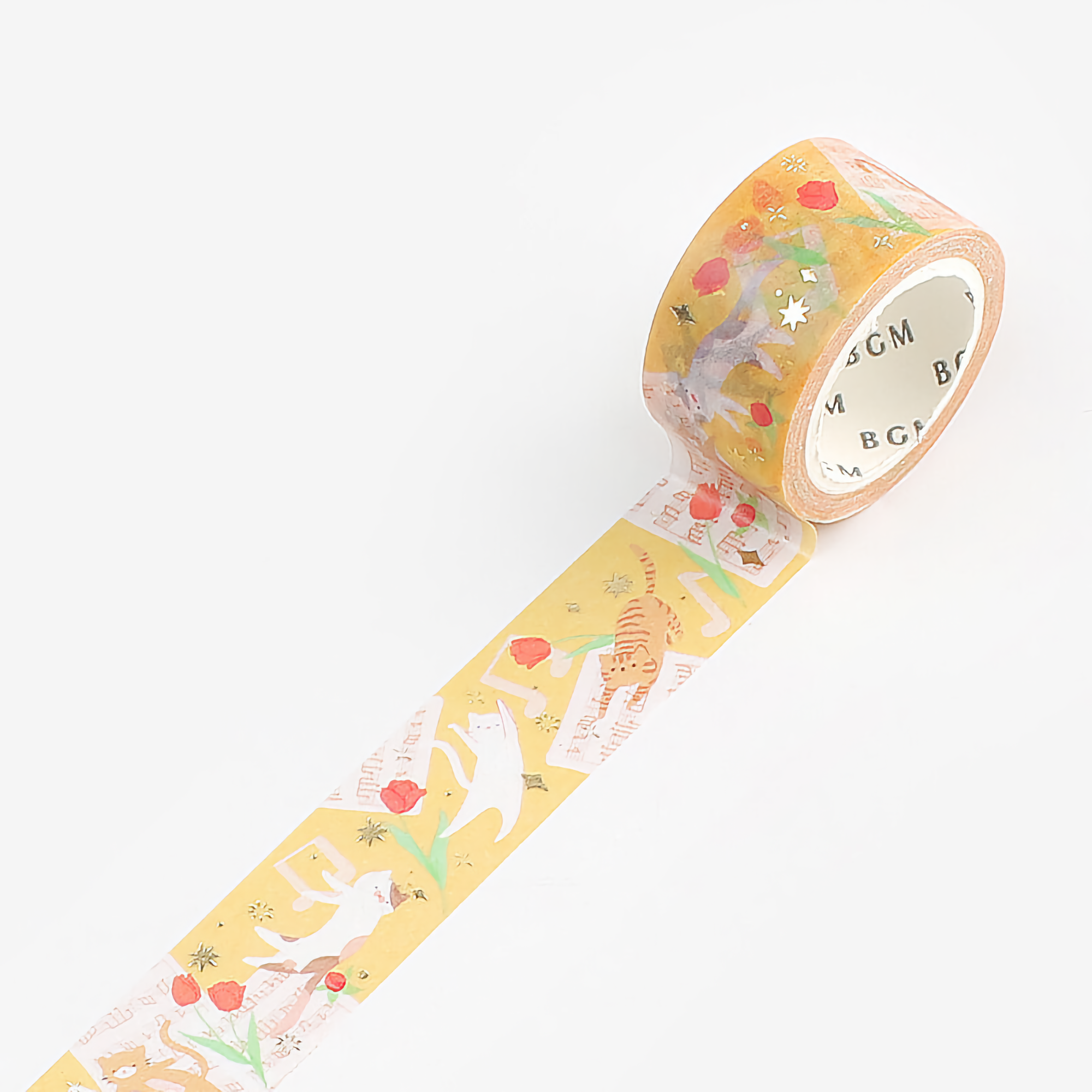 BGM Washi Tape Special Foil Cat Song 20 mm