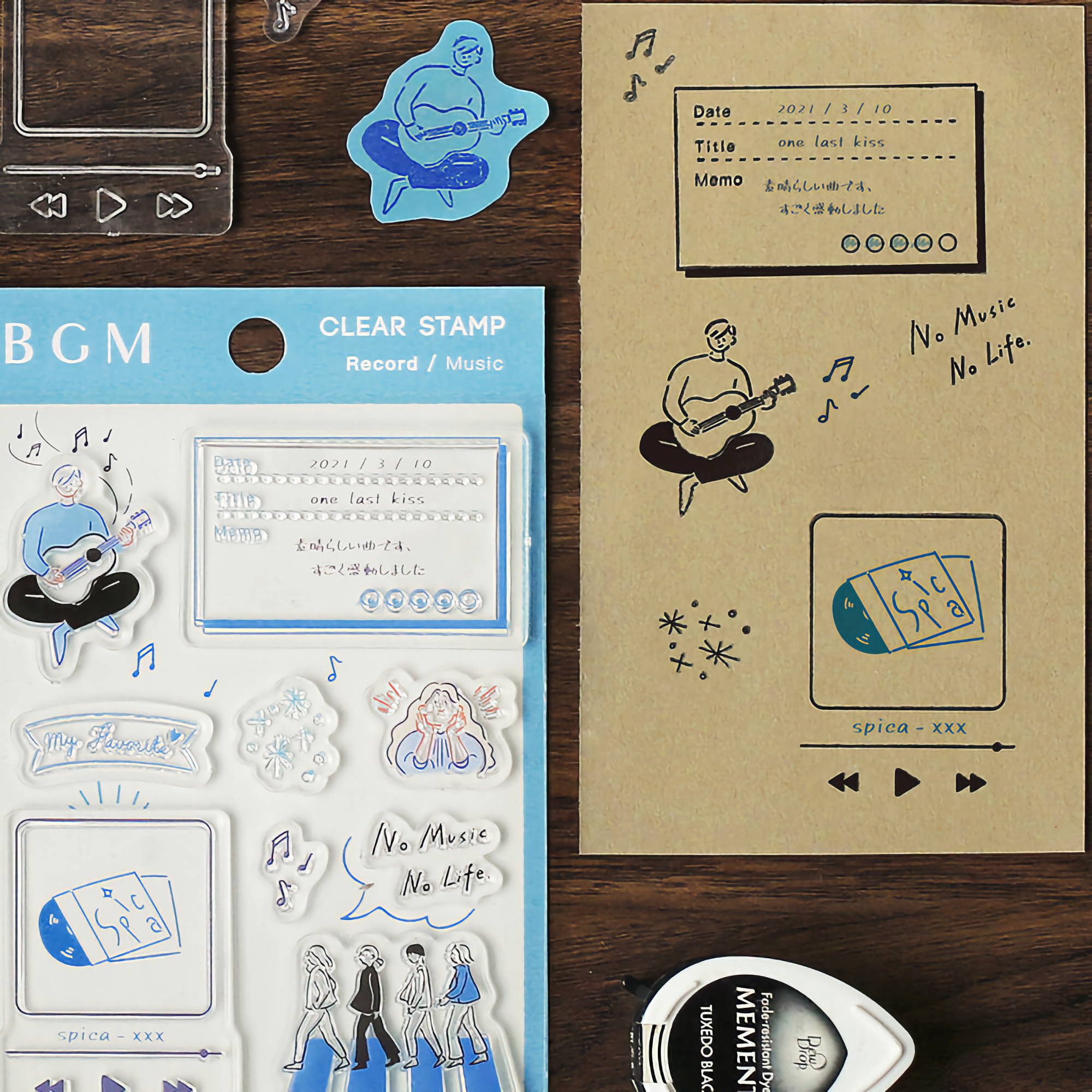 BGM Clear Stamp Record Music