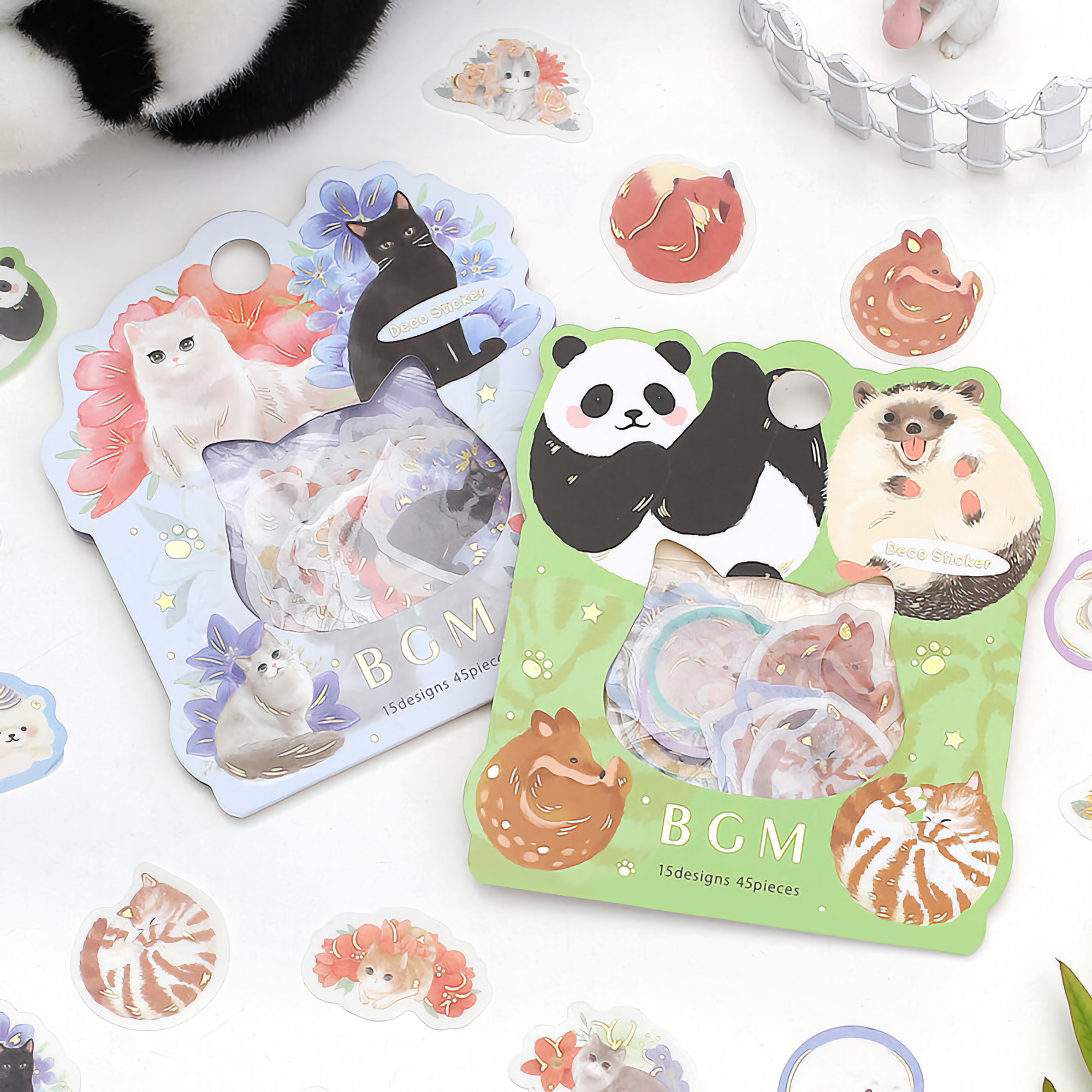 BGM Flake Stickers Napping Animals