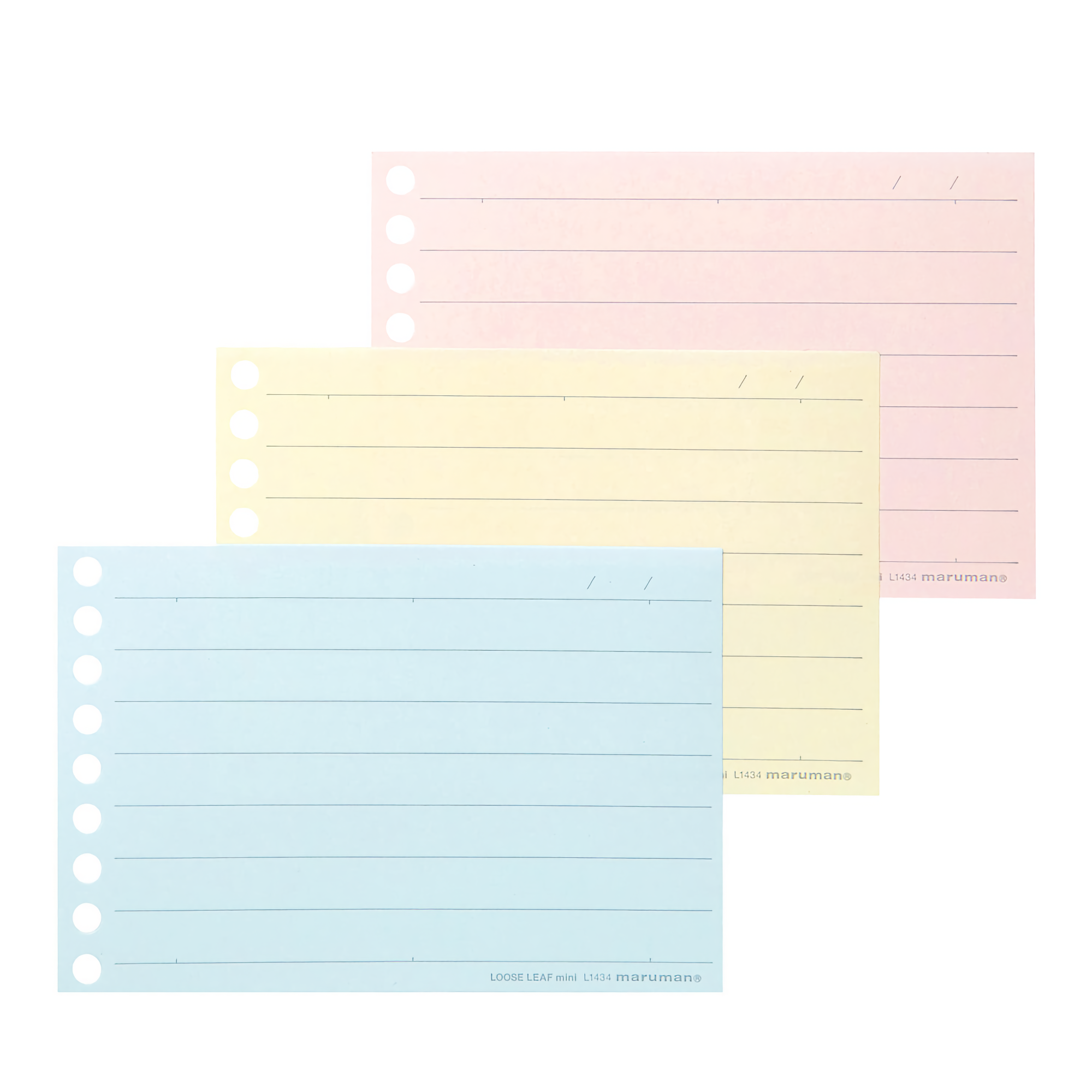 Maruman Loose Leaf Easy to Write Ruled 10 mm 3 Color
