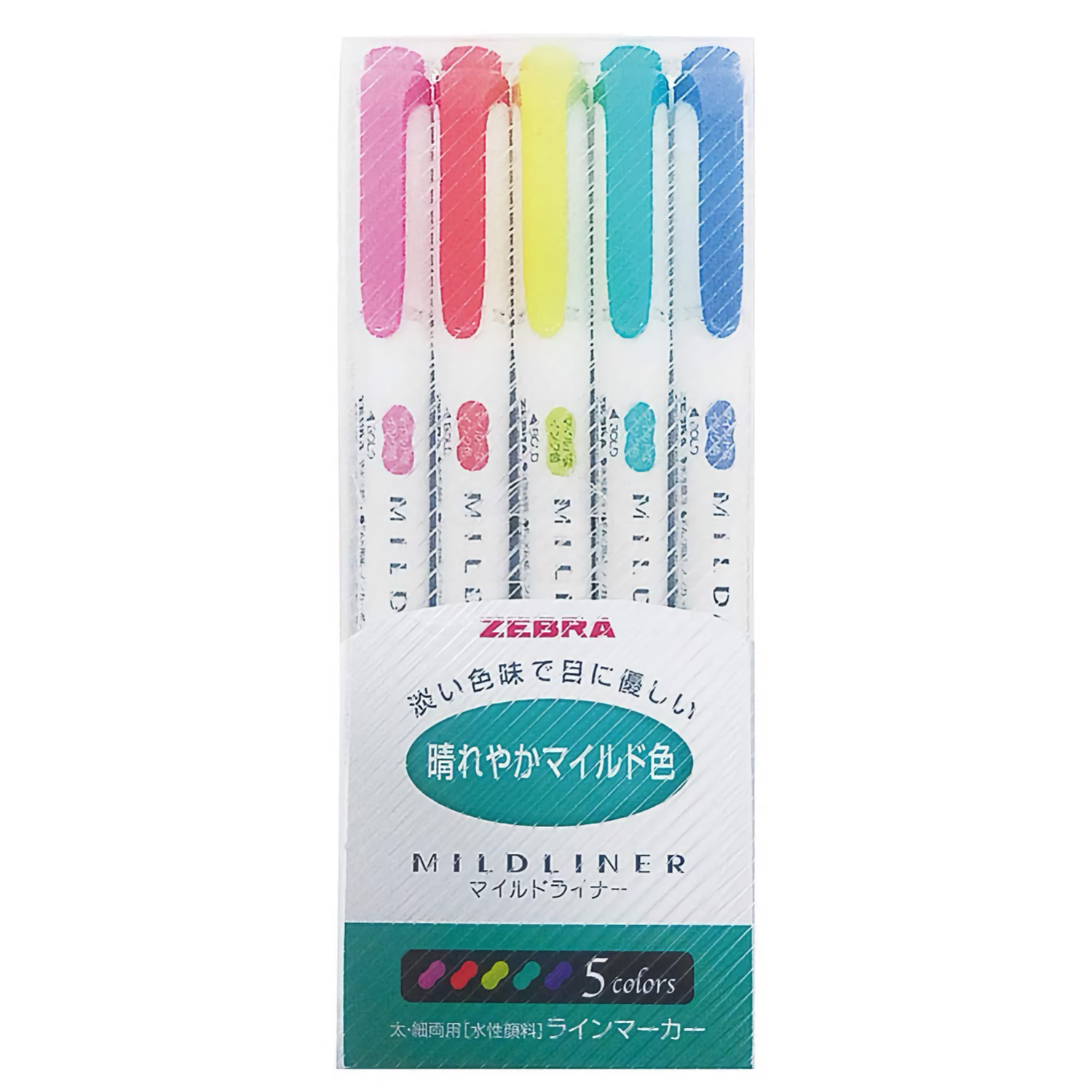 Zebra Mildliner Bright Bold / Fine (Pack of 5)