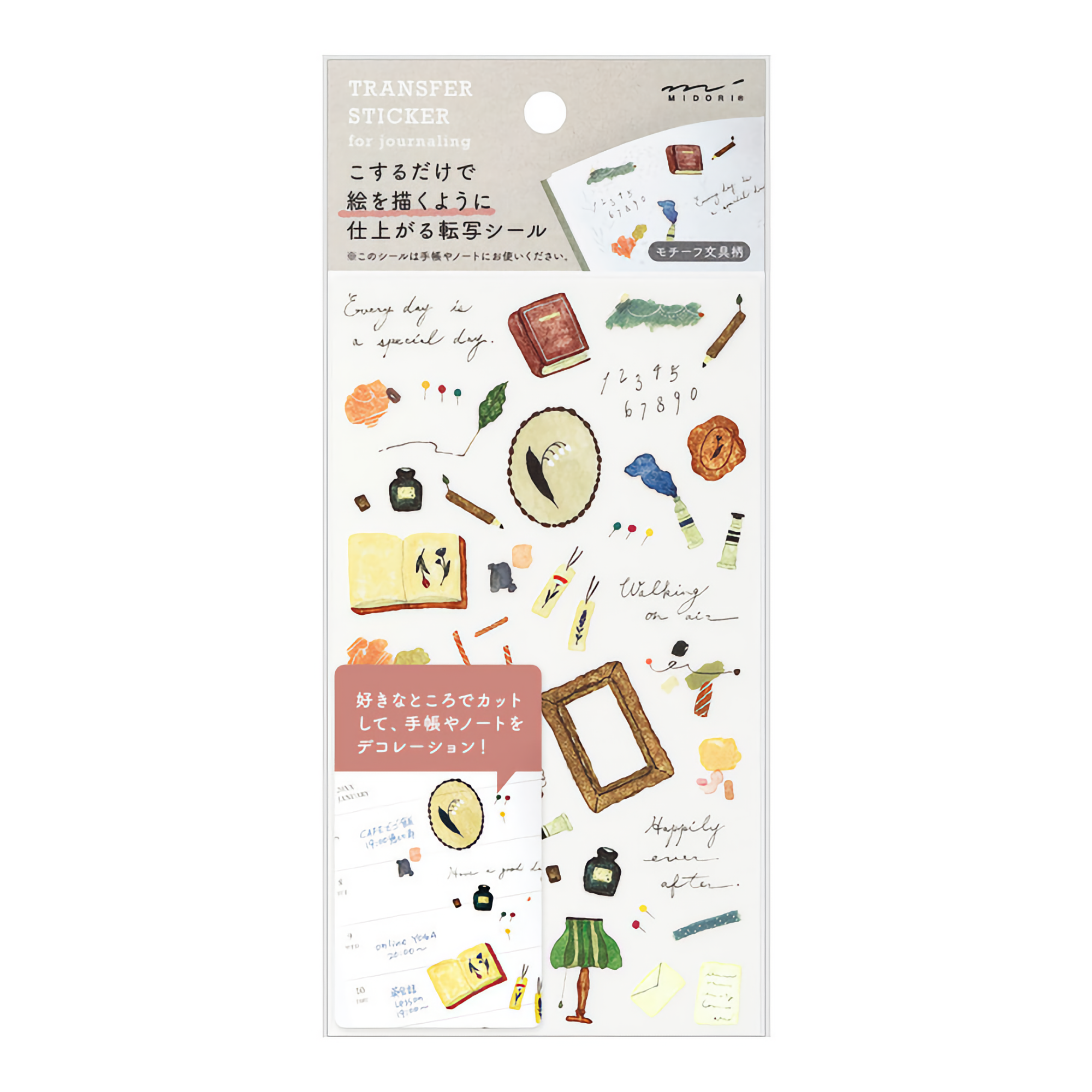 Midori Transfer Stickers Stationery