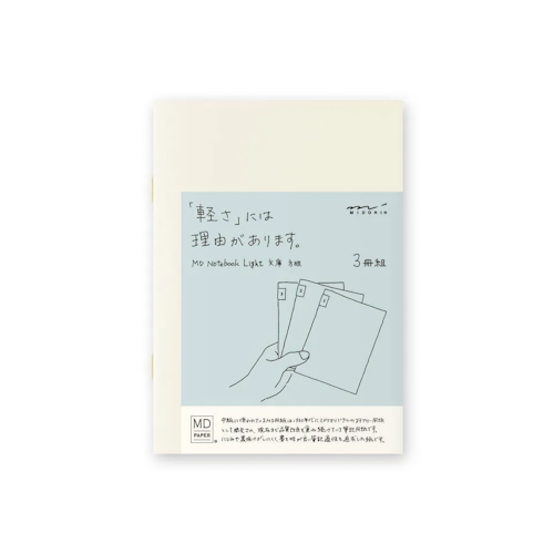 Midori MD Notebook Light [A6] Rutad 3-pack
