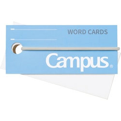 Kokuyo Campus Word Cards with Band Blue