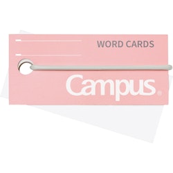 Kokuyo Campus Word Cards with Band Pink