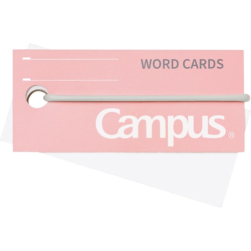 Kokuyo Campus Word Cards with Band Rosa