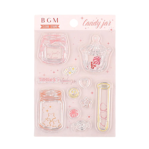 BGM Clear Stamp Candy Jar