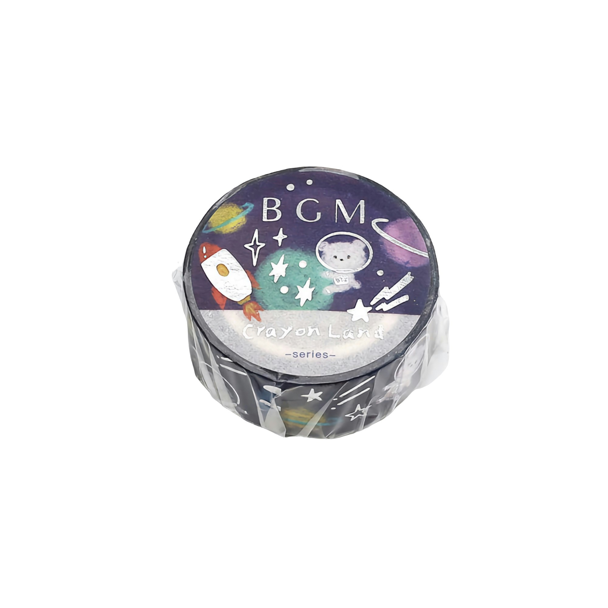 BGM Washi Tape Special Foil Crayon Land Space Adventure 15 mm