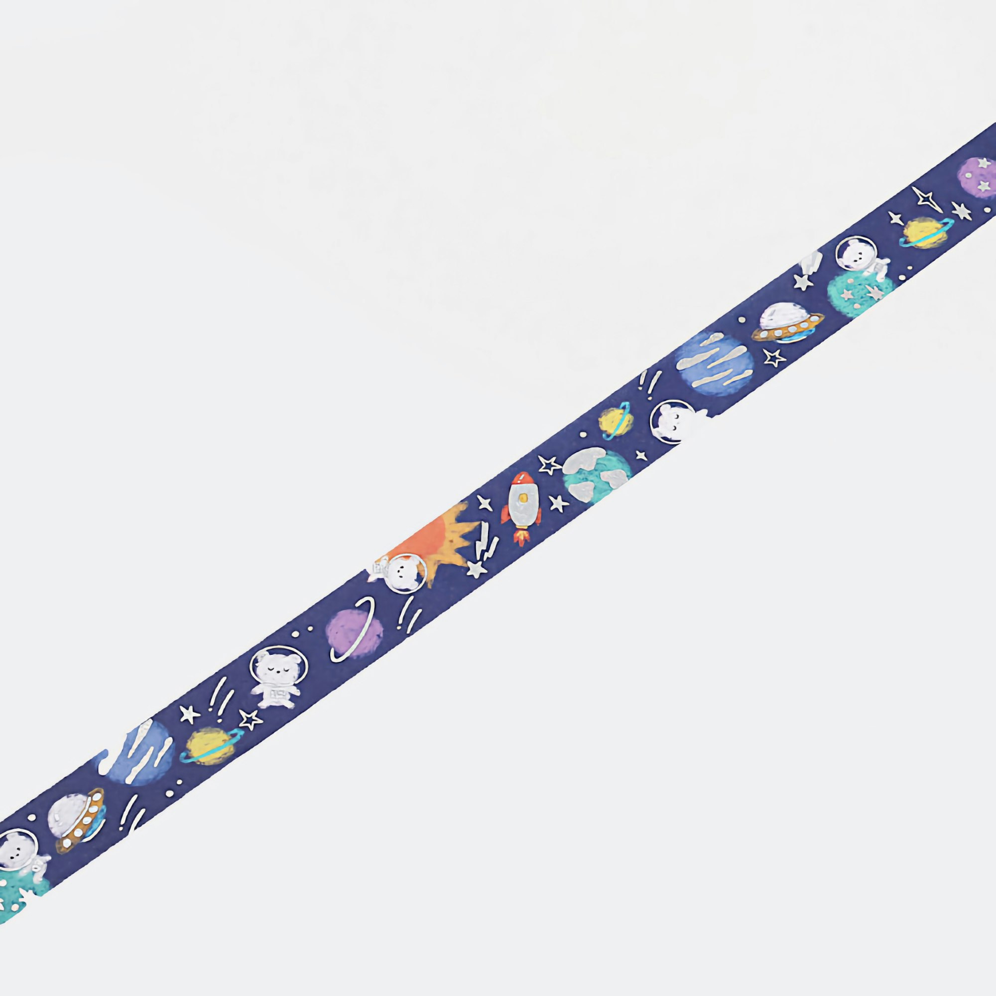 BGM Washi Tape Special Foil Crayon Land Space Adventure 15 mm