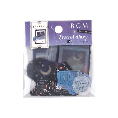 BGM Flake Stickers Travel Diary / Starry Sky Tracing Paper