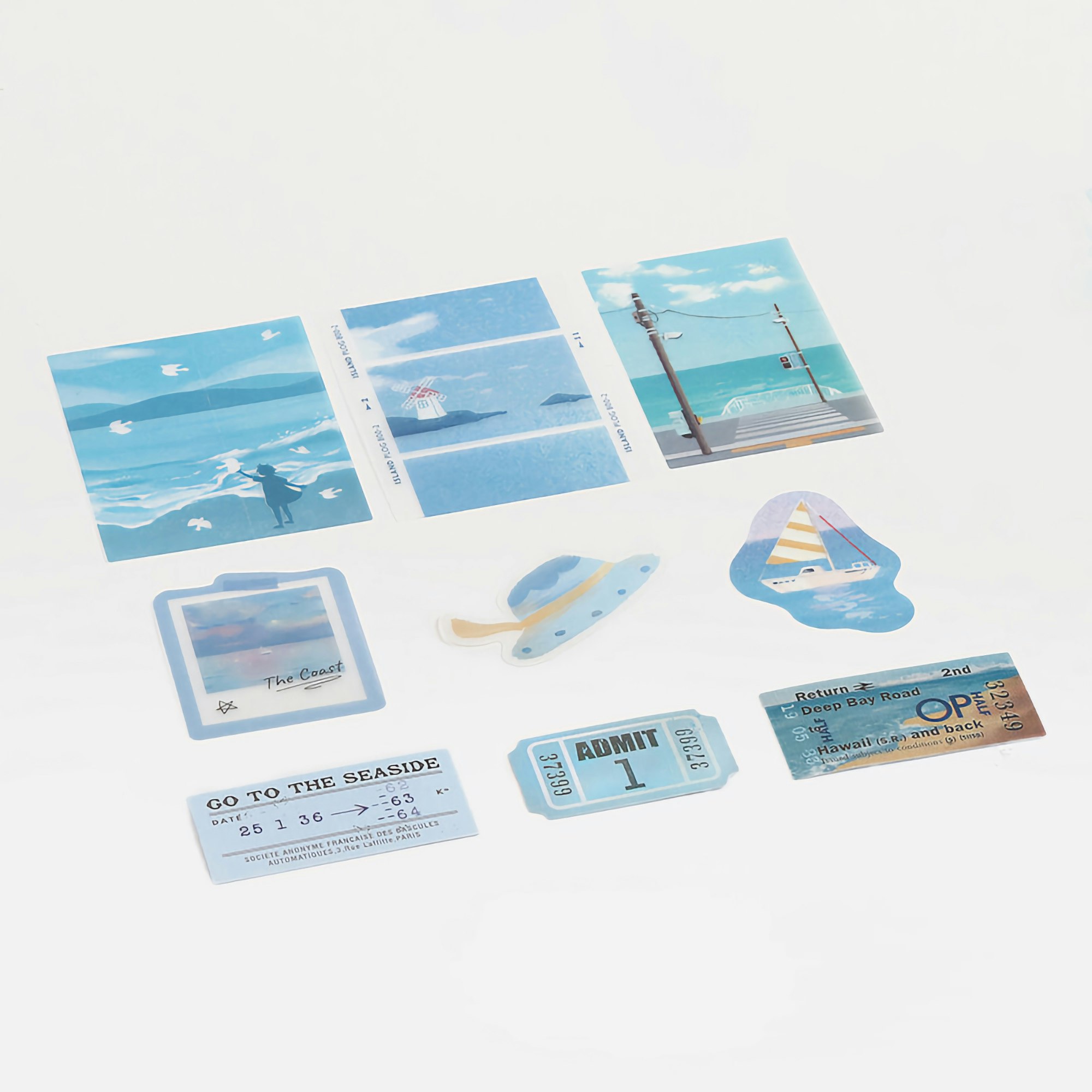 BGM Flake Stickers Travel Diary / Sea Tracing Paper