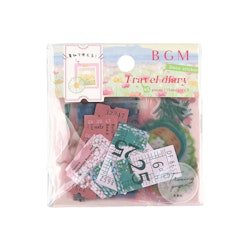 BGM Flake Stickers Travel Diary / Flower Field Tracing Paper