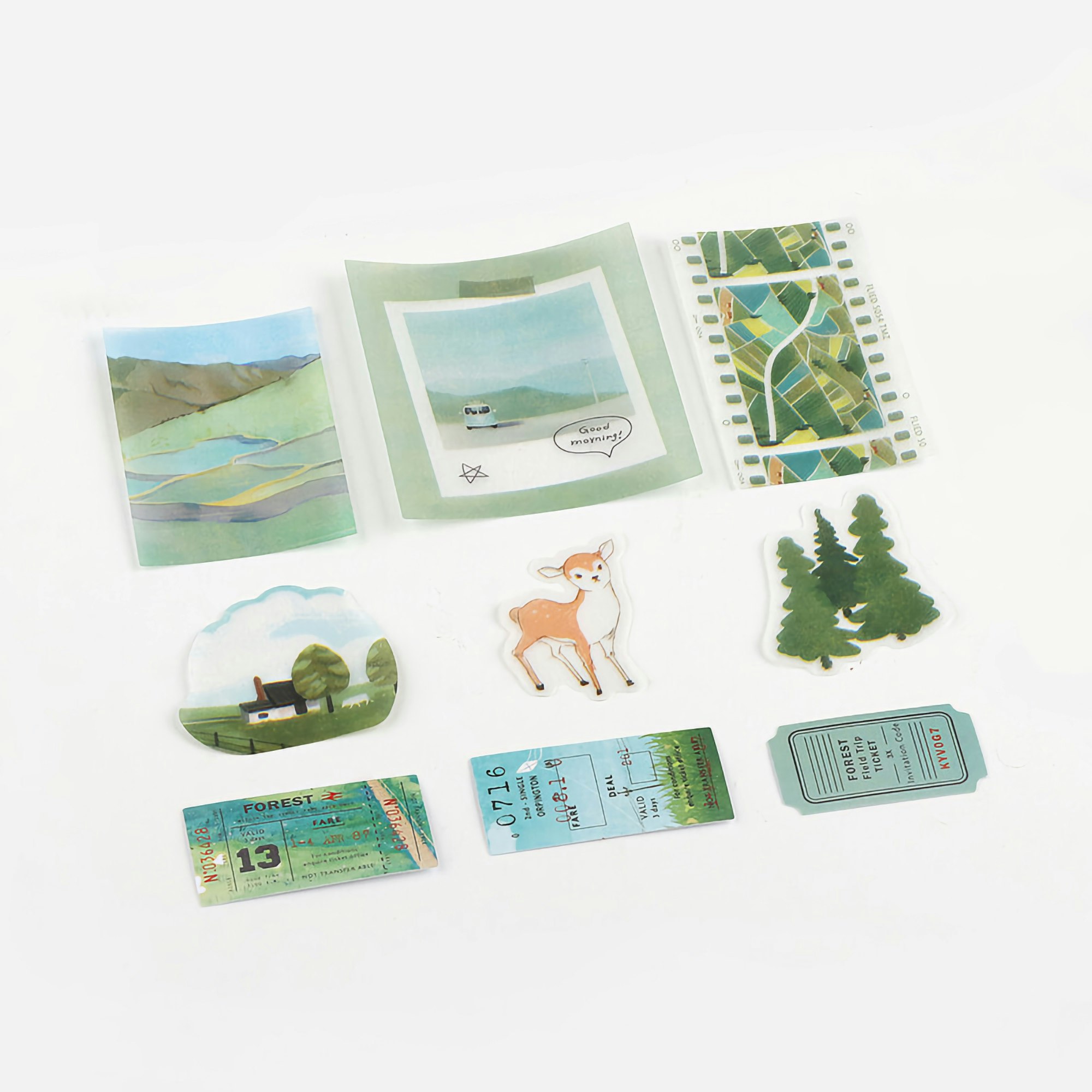 BGM Flake Stickers Travel Diary / Forest Tracing Paper