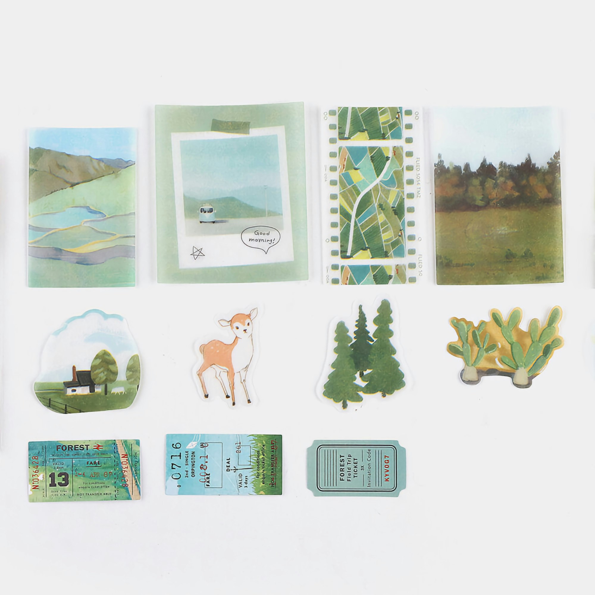 BGM Flake Stickers Travel Diary / Forest Tracing Paper