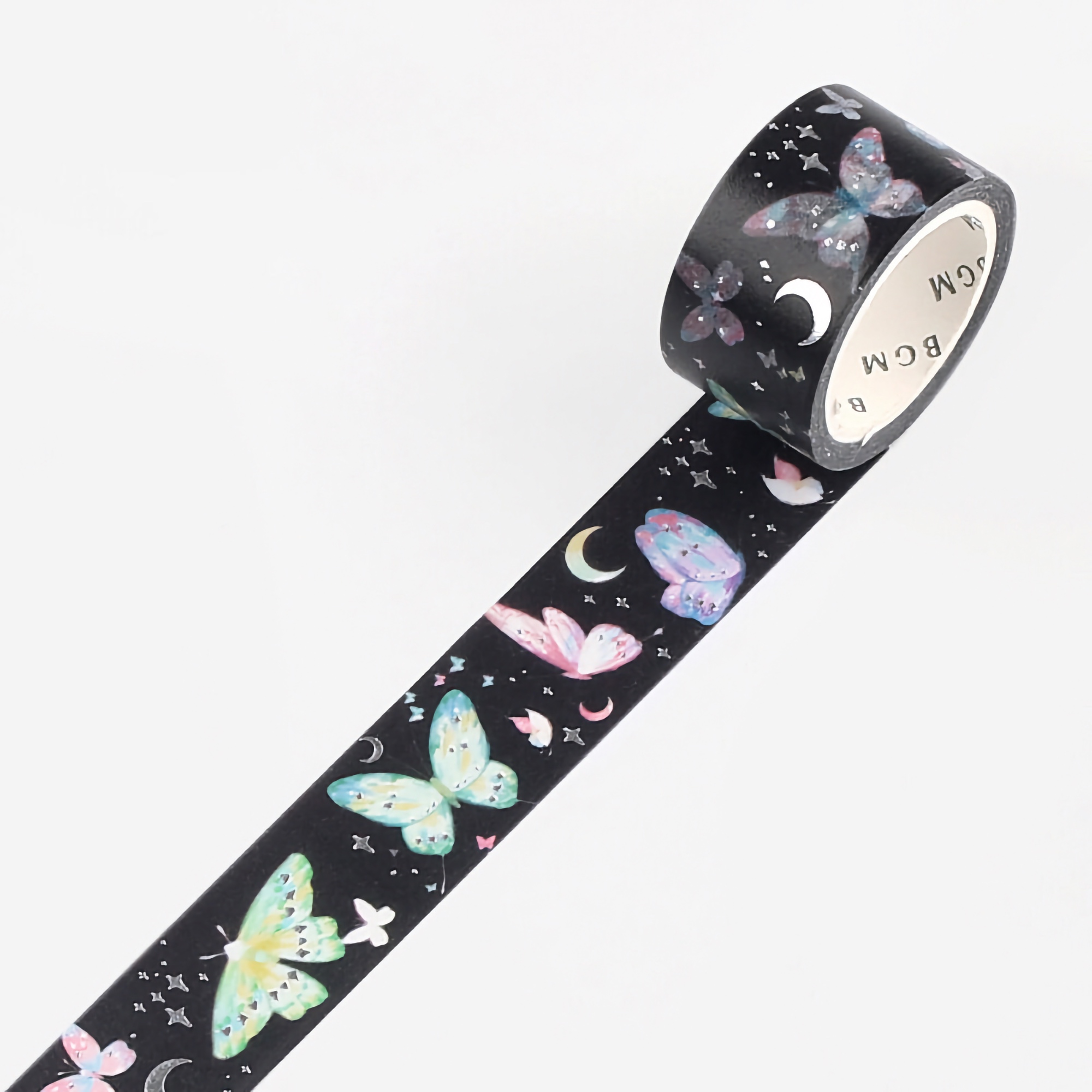 BGM Washi Tape Silver Foil Summer Limited Edition Night Butterfly 20 mm