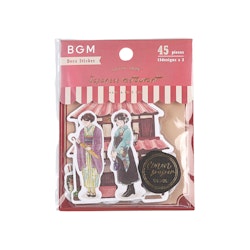 BGM Flake Stickers Little Shop / Japanese Restaurant Linen Paper