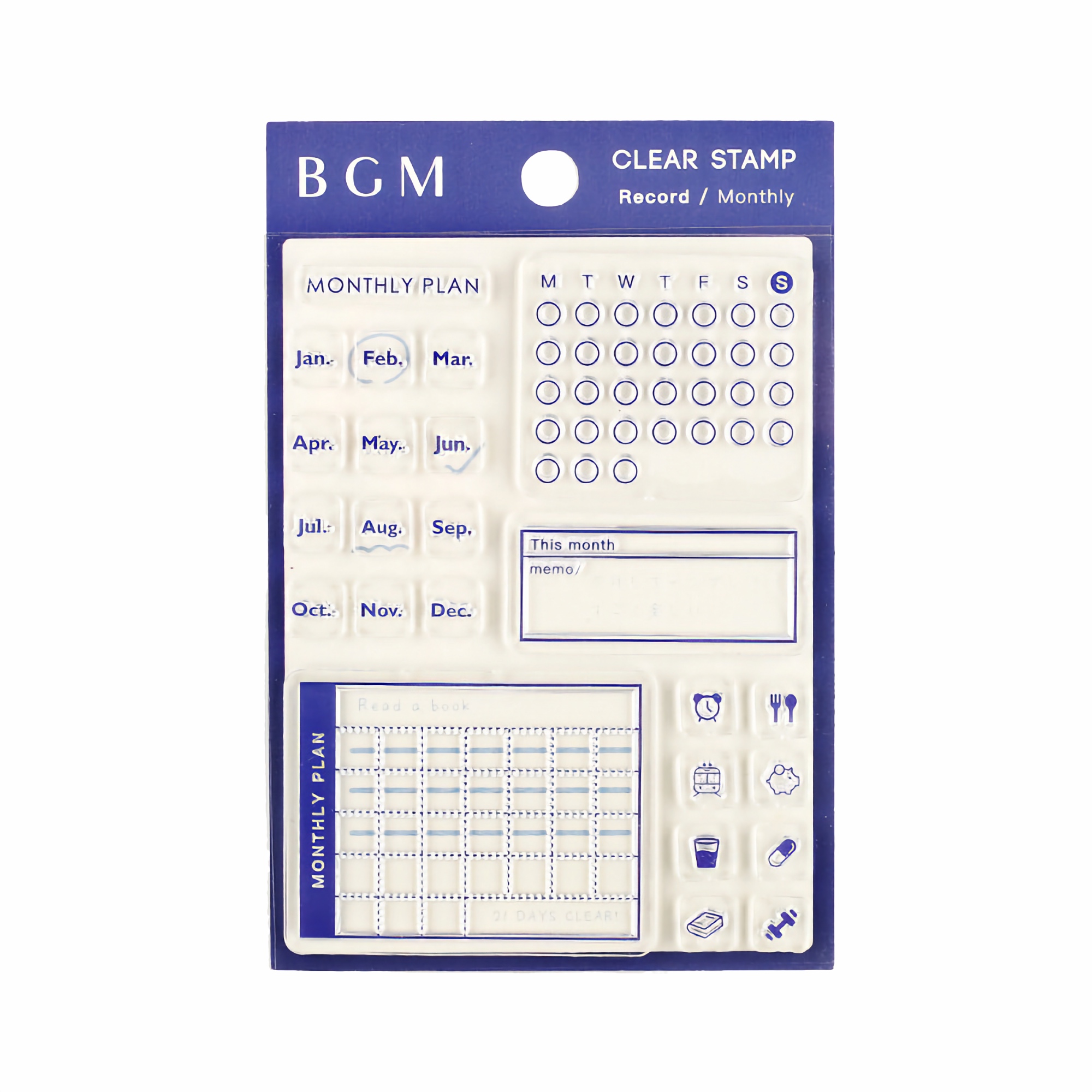 BGM Clear Stamp Record Monthly