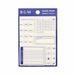 BGM Clear Stamp Record Monthly