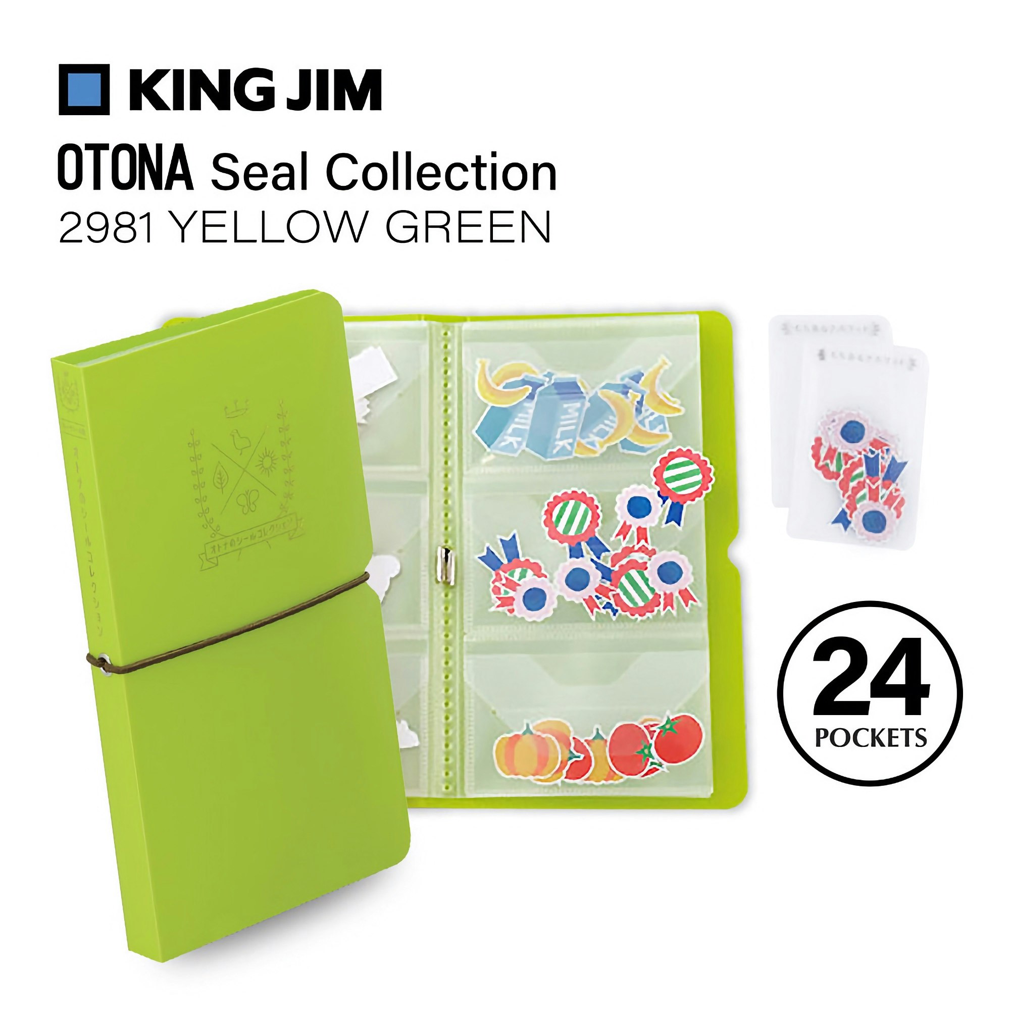 King Jim Seal Collection Sticker File for Flake Stickers Yellow Green