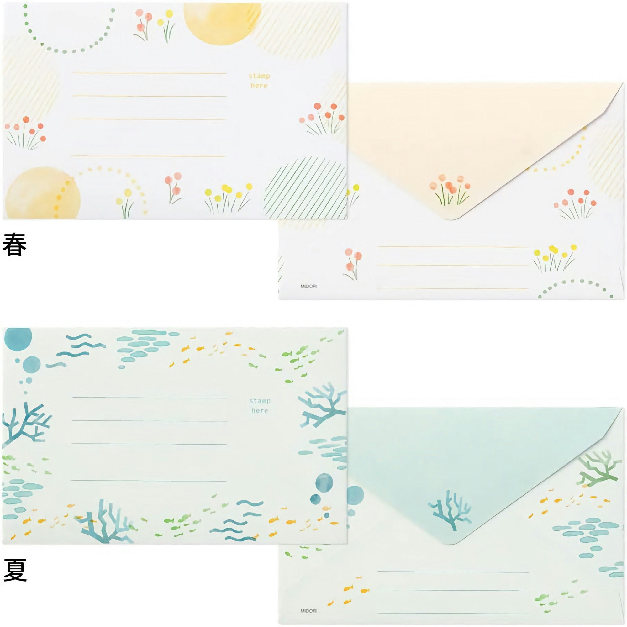 Midori Letterset Four Seasons Pattern