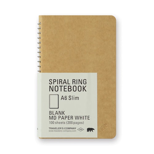 Traveler's Company Spiral Ring Notebook A6 Slim Blank