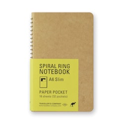 Traveler's Company Spiral Ring Notebook A6 Slim Paper Pocket