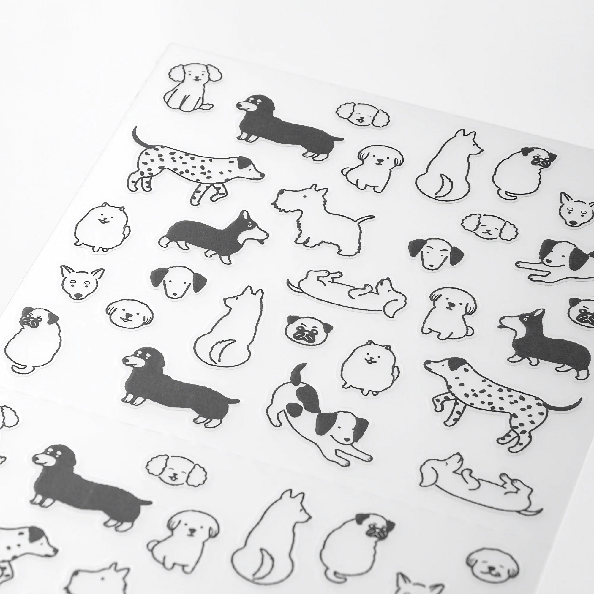 Midori 2023 Diary Sticker Chat Dogs