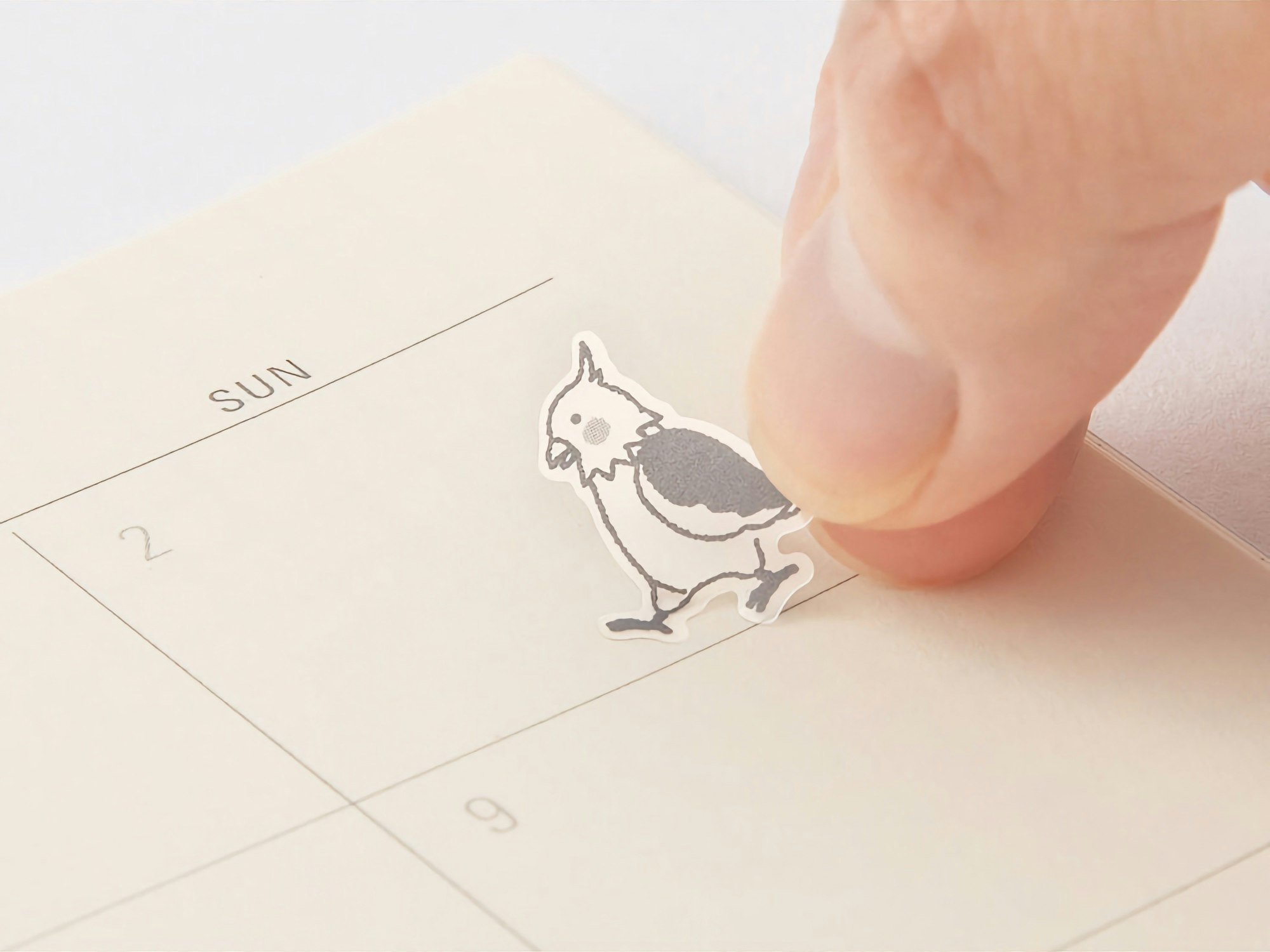 Midori 2023 Diary Sticker Chat Birds