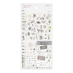 Midori 2023 Diary Sticker Color Gray