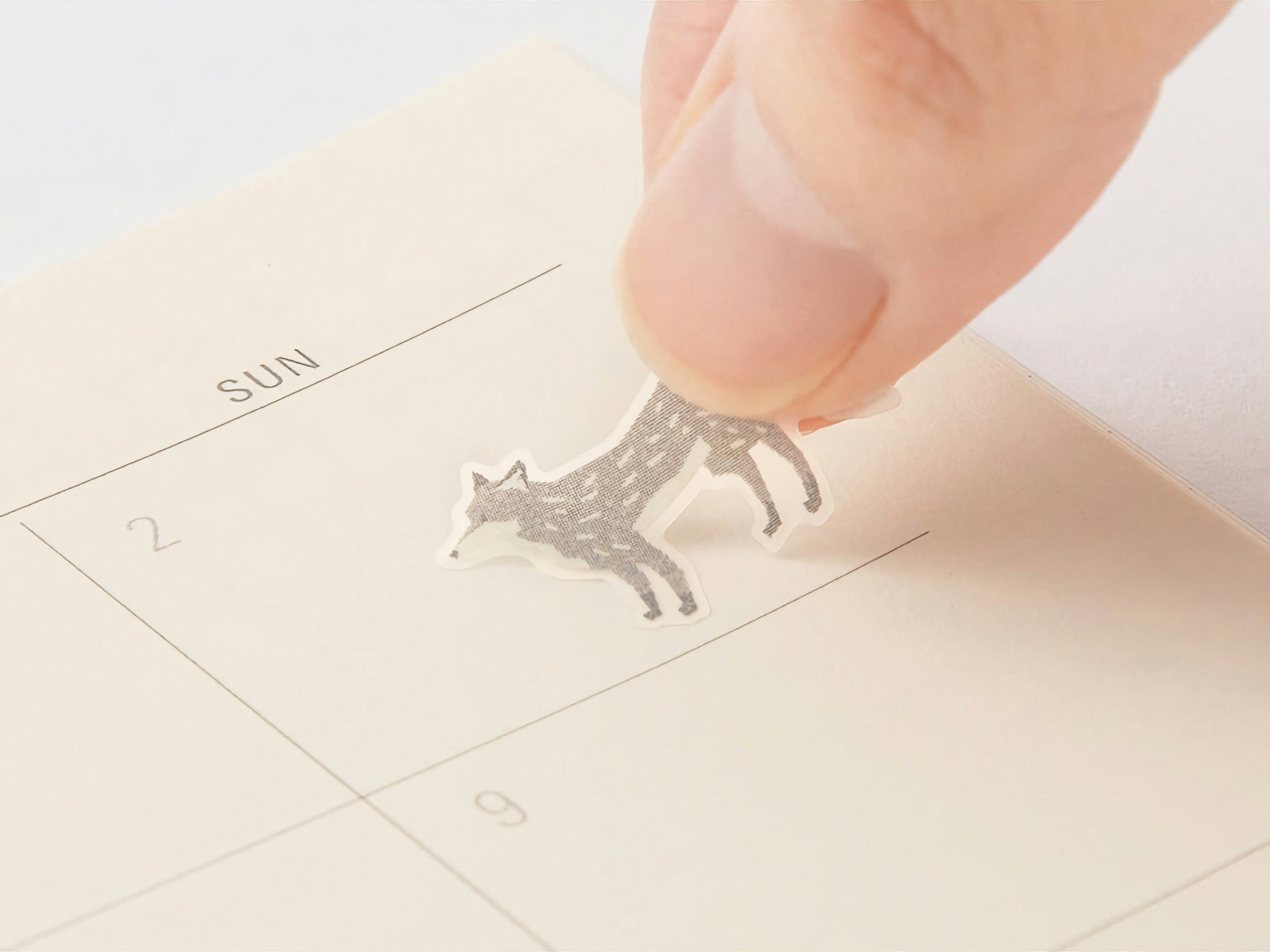 Midori 2023 Diary Sticker Color Gray