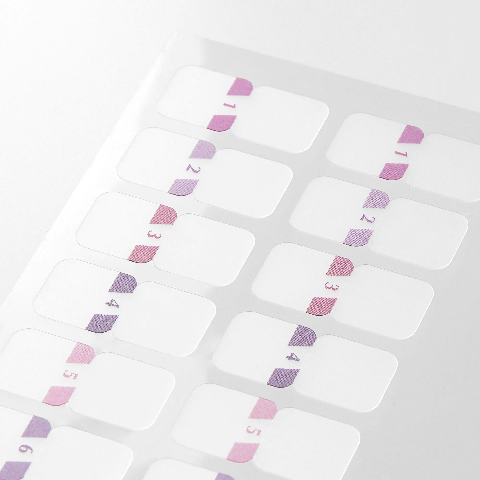 Midori Index Label Chiratto Stickers Number Pink