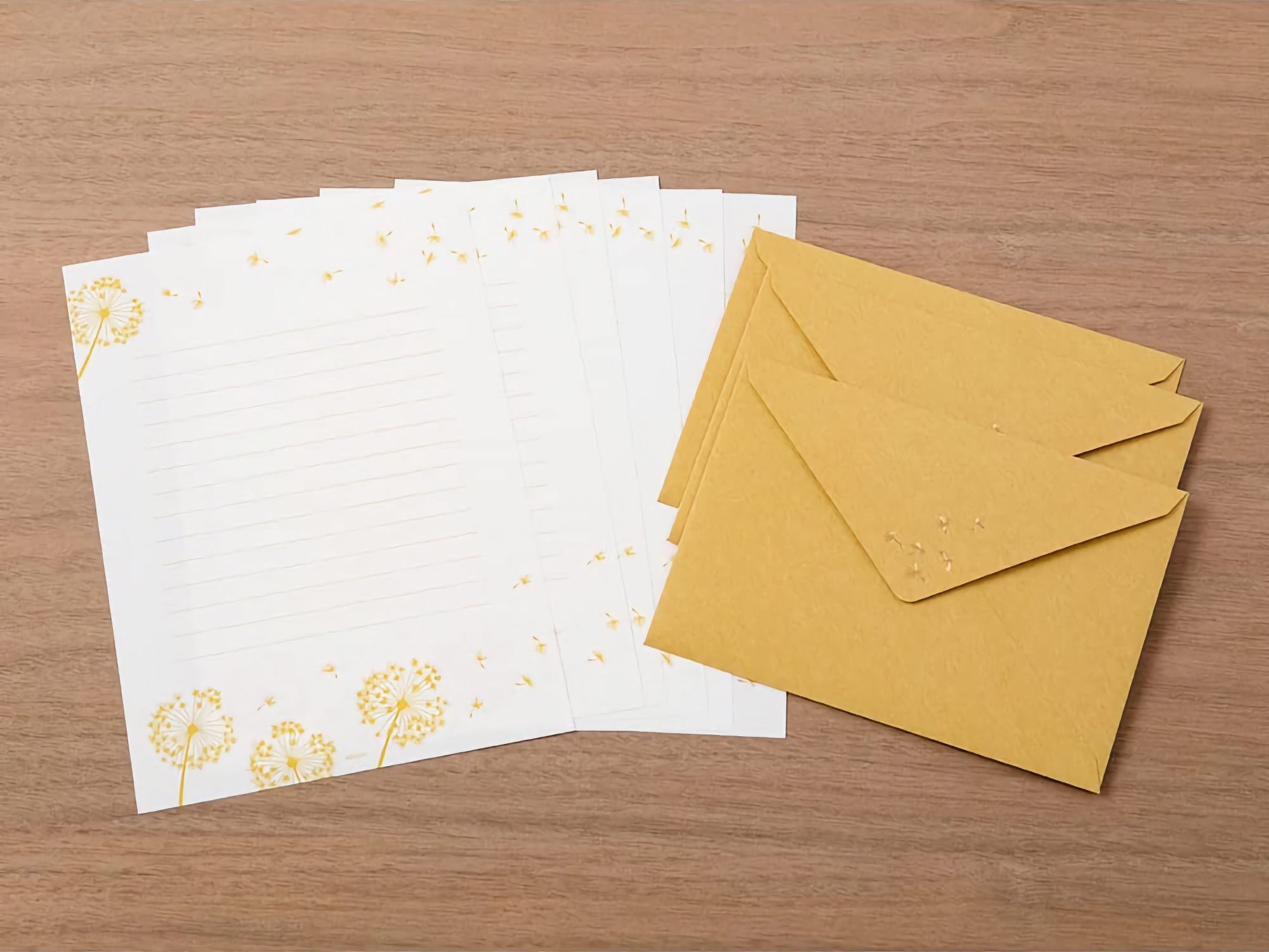 Midori Letter Set Foil-Stamped Envelopes Blowball
